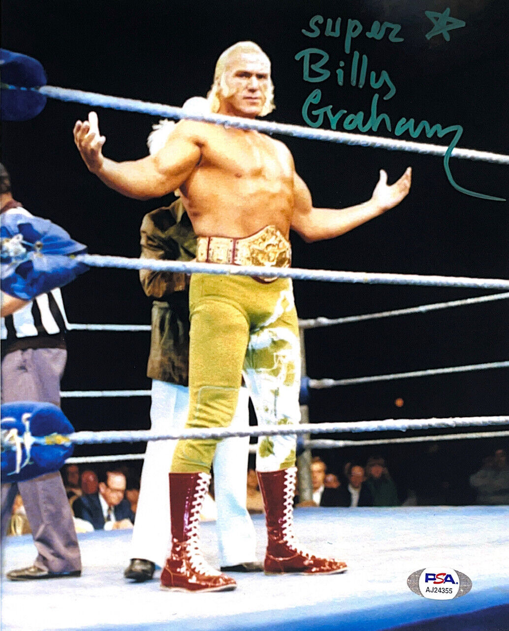 WWE BILLY GRAHAM HAND SIGNED AUTOGRAPHED 8X10 Photo Poster painting WITH PSA DNA COA RARE 28