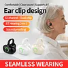 Bluetooth-Compatible Clip-On Sports Headphones Noise Reduction Single Ear Headphones Clip-On Open-Ear Earphones for Fitness Running Workout