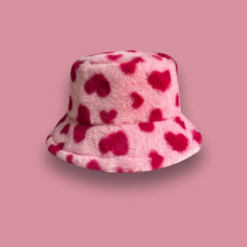 Women’s Vintage Style Heart Shape Curved Eaves Bucket Hat