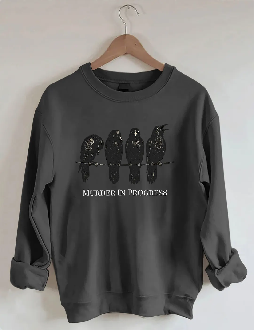 Halloween Funny Crow Sweatshirt