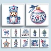 12pcs Christmas-11CT Stamped Cross Stitch Set 12.5*12.5cm/4.92*4.92in tapestrymarket
