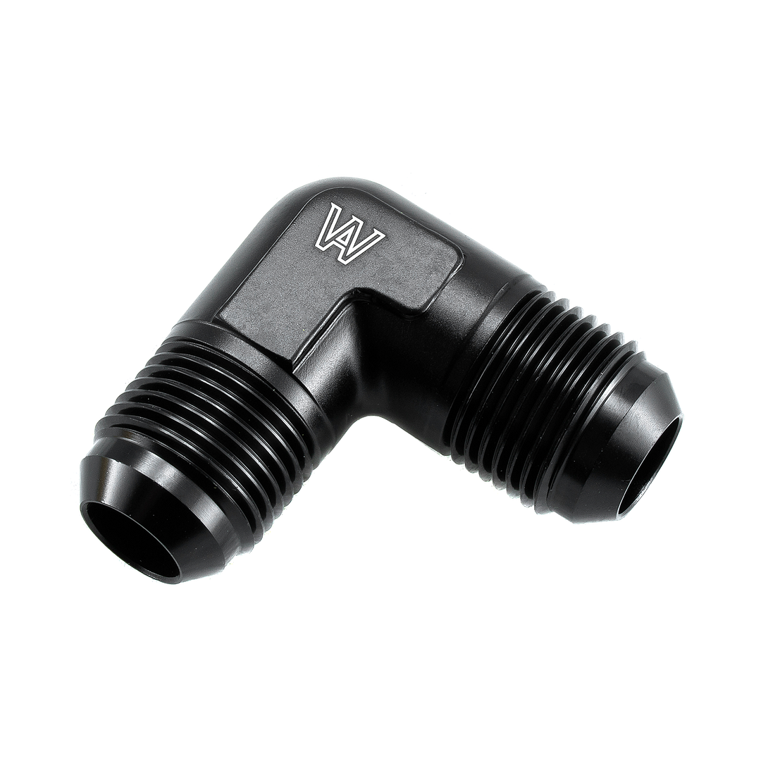 Alloyworks 10AN Male Flare To -10 AN Male 90 Degree Fitting Union Black  Aluminum Quick Connector