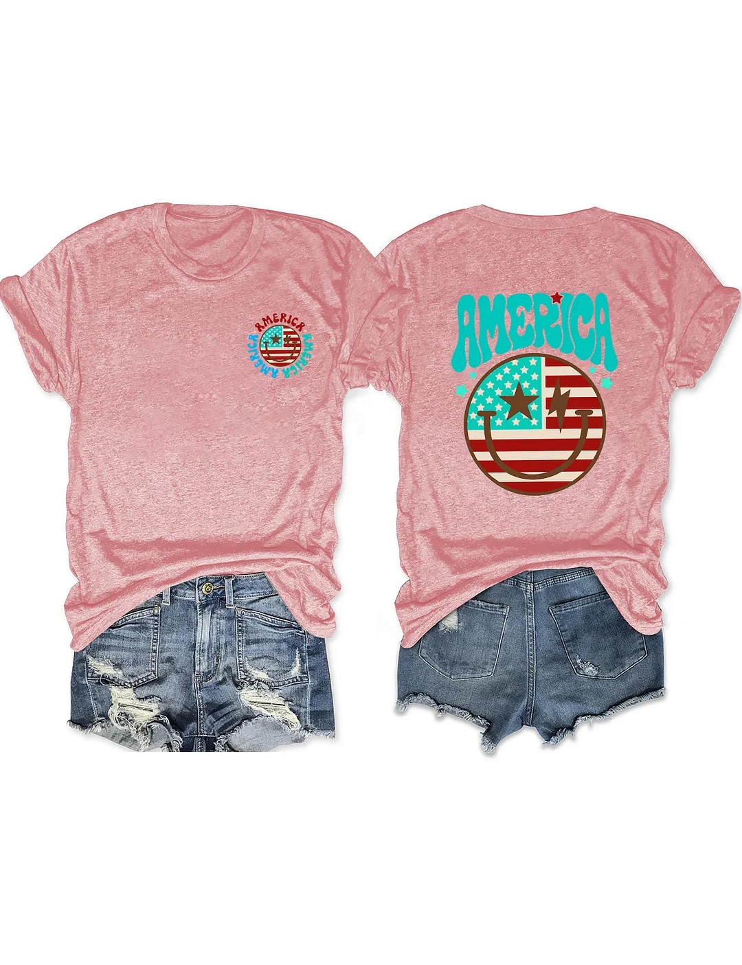 Smiling American Flag T-shirt
