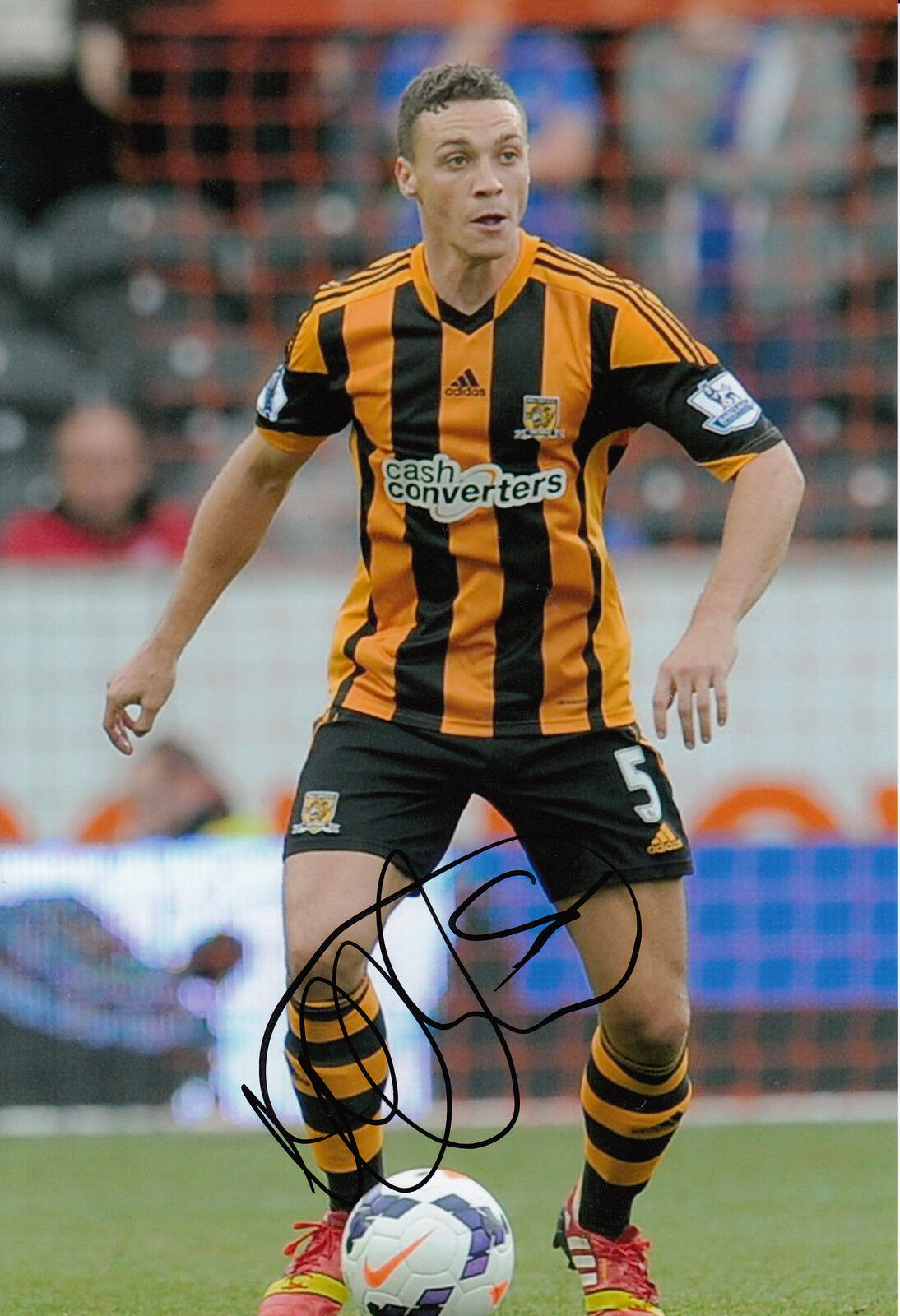 Hull City Hand Signed James Chester 12x8 Photo Poster painting.