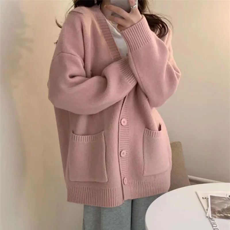 Churchf Churchf Women's Wear Fall / Winter 2024 New Large Pocket Knit Cardigan Top