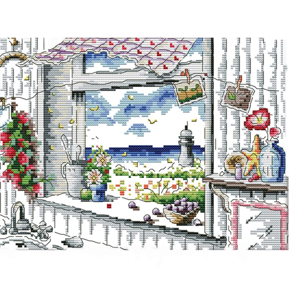 

Scenerys - 14CT Stamped Cross Stitch - 32x26cm, 501 Original