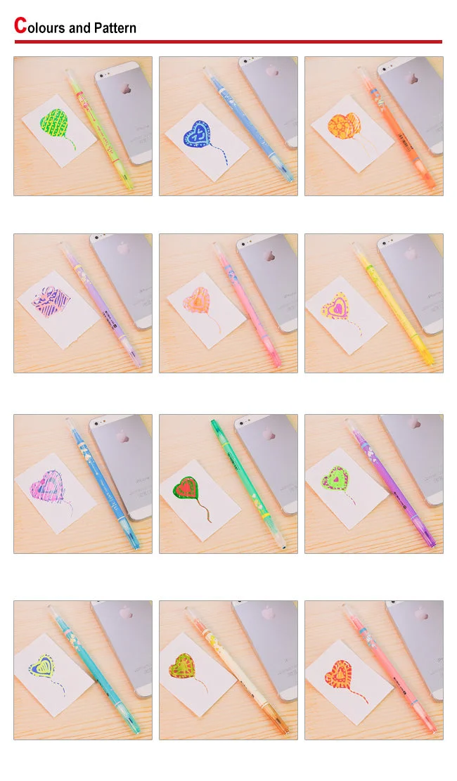 12 Color Magic Color Changing Pen Highlighter