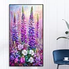 Diamond Painting-DIY Full Round Drill Lavender Bushes(70*40 CM)