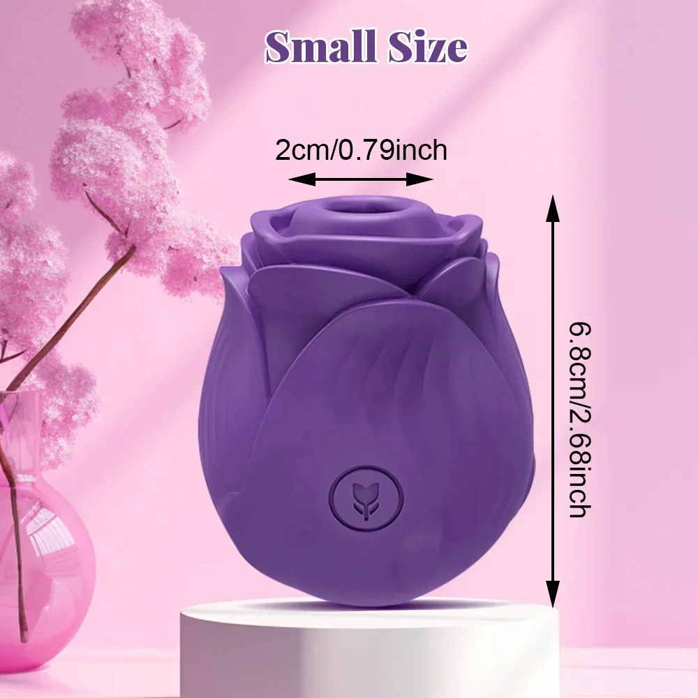 Rose Clitoral Sucker Sex Toy For Women and Remote Control Adjustable Nipple Toys Rose Vibrating Nipple Clamps With 10 Modes 