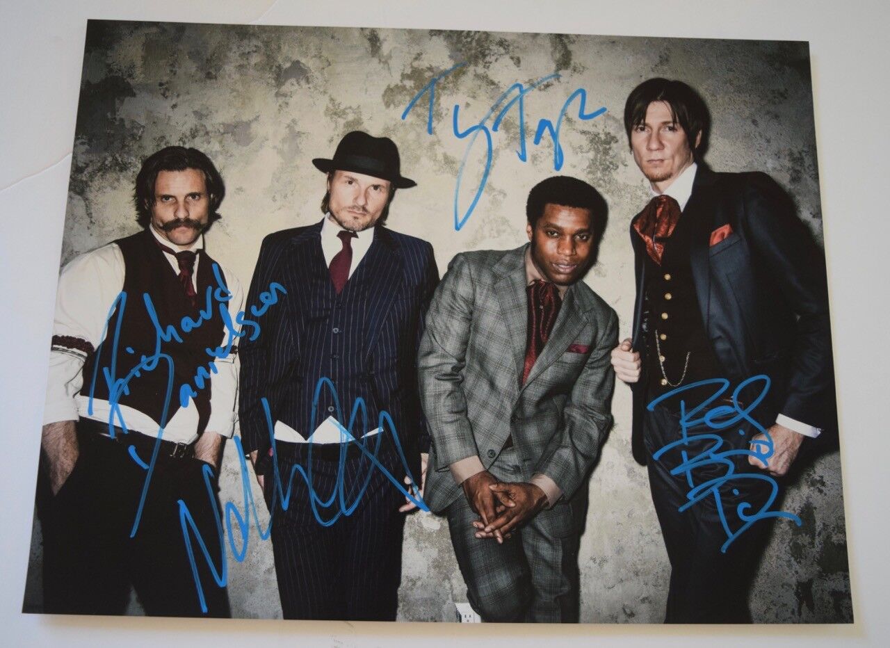 VINTAGE TROUBLE Full Band Signed 11x14 Photo Poster painting Ty Taylor +3 COA VD