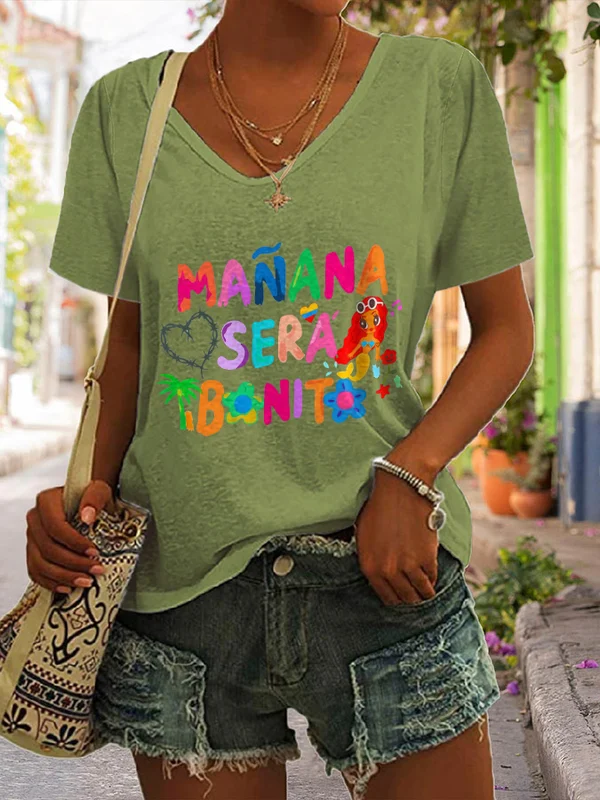Women's Casual Printed Short Sleeve T-Shirt