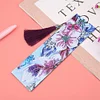 DIY Flower Special Shaped Diamond Painting Leather Tassel Bookmark