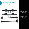 TRQ Front & Rear Sway Bar Stabilizer Link Set Compatible with 2011-2019 Ford F-250 Super Duty 2011-2016 F-350 Super Duty 2011-2015 F-450 Super Duty 2011-2014 F-550 Super Duty