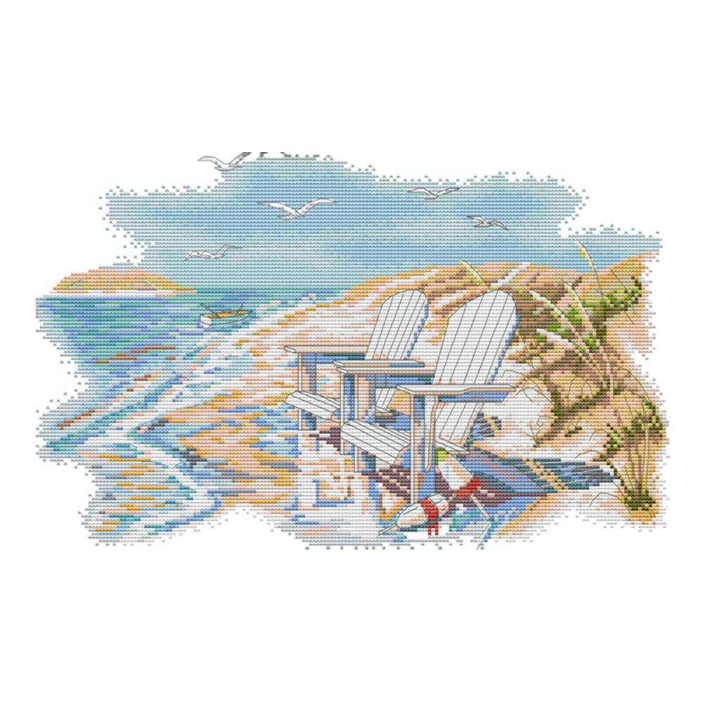 

Landscape - 14CT Stamped Cross Stitch - 41x28cm, 501 Original