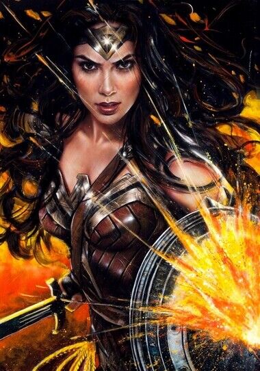 WONDER WOMAN POSTER - ART - Photo Poster painting QUALITY INSERT -  POST!