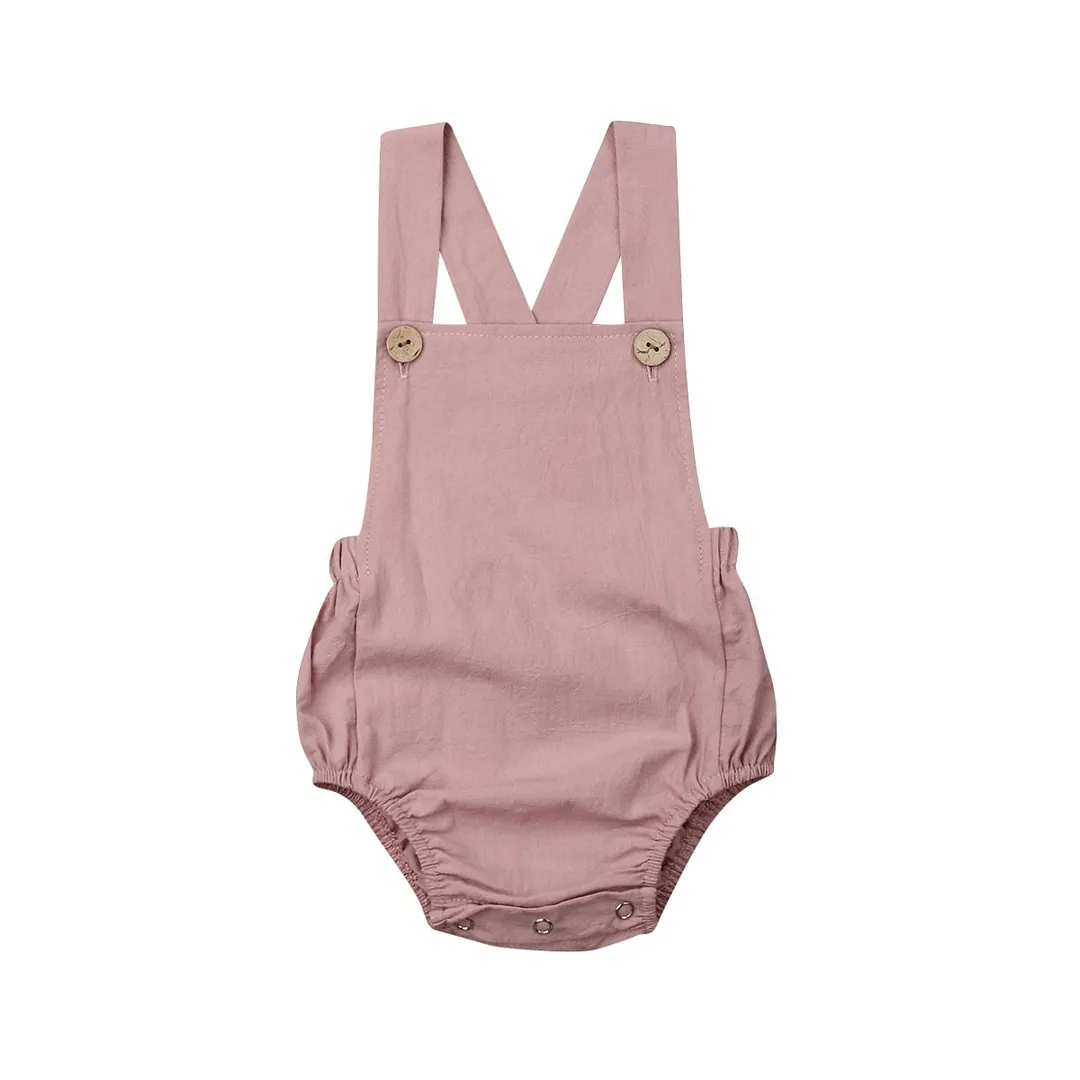 2019 Baby Summer Clothing 0-3Y Newborn Infant Baby Boy Girl Cotton Bodysuit Striped Solid Casual Jumpsuit Outfits Sunsuit