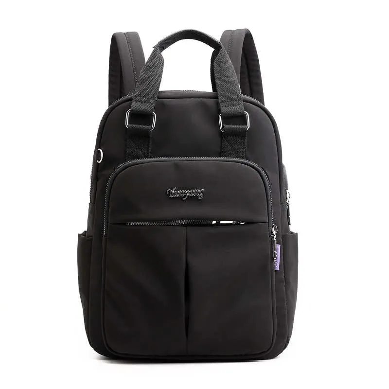 Brand Casual Large Capacity Nylon Women Backpack High Quality School Bag For Women Multi-pocket Female Zipper Travel Bag