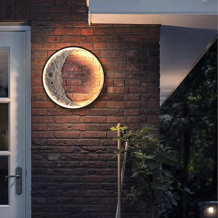 Elif Moon Outdoor Wall Lamp