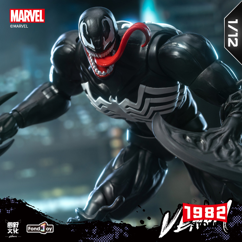 FondJoy Official MV24201 Marvel 1/12 Comic-Accurate Venom, 6.1in Assembled Poseable Action Figure
