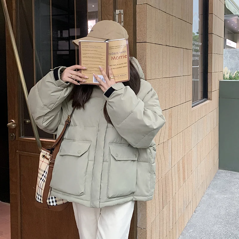 Toloer This Year Popular Down Cotton Suit Female Winter Korean Version Hooded Overalls 2024 Ins Harbor Wind Thick Padded Coat Tide-Outfit Ideas