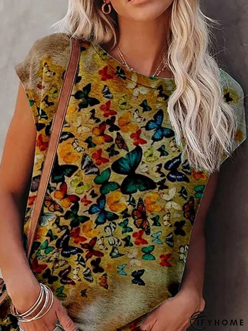 Short Sleeve Casual Round Neck T-shirt | IFYHOME