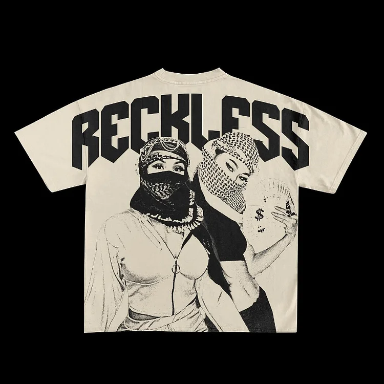 Vintage Reckless Art Graphic Cotton T-Shirt SOPULA