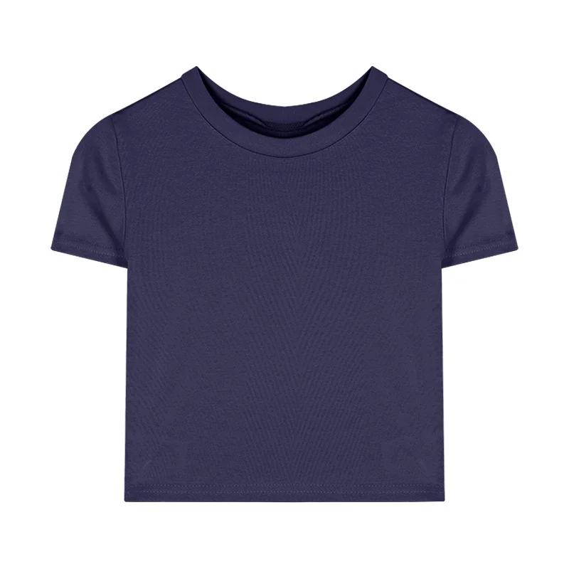 Brownm Brownm Desire Wind T-Shirt Female Sweet Hot Girl Short Slim Sexy Bottom Shirt 2023 Summer Slim Slim Short-Sleeved Shirt