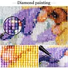 Bouquet blanc 5d DIY partiel AB carr&eacute; complet avec des kits d&rsquo;art de peinture en diamant pour adultes d&eacute;butants d&eacute;coration int&eacute;rieure peintures diamants art de pierres pr&eacute;cieuses 17,72x29,53 pouces
