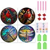 4pcs Diamond Painting -DIY Round Drill Stained Glass Animal