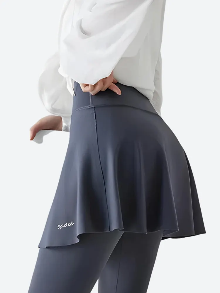 Brownm Sport Leggings Mini Skirt