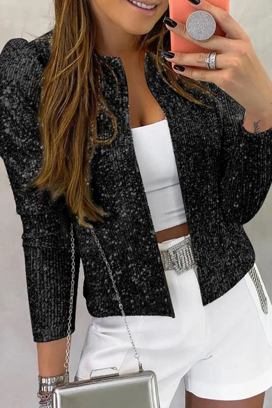 Fashion Casual Sequined Coat