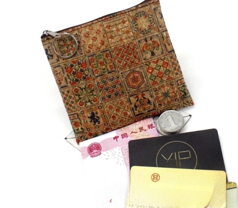 Women’s Geometric Woven Fabric Zipper Coin Purses