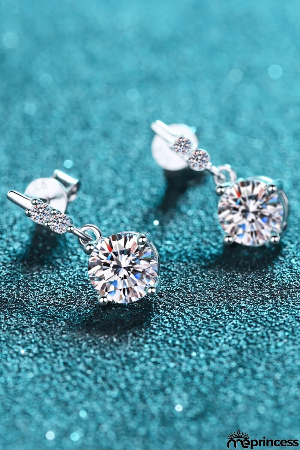 1 Carat Moissanite Drop Earrings