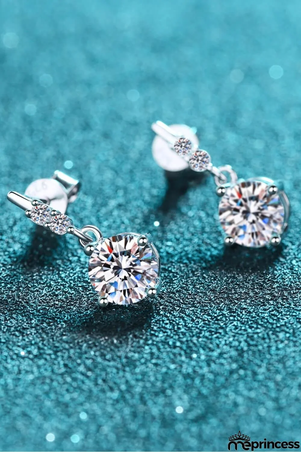 1 Carat Moissanite Drop Earrings