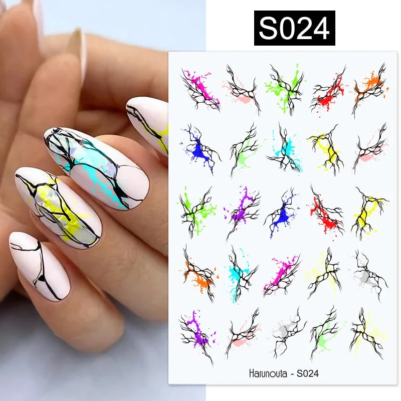 1PC Succulent Plants Flower 3D Nail Sticker Spring Floral Leaves Adhesive Transfer Decals Slider DIY Nail Art Decoration-Nail Inspo