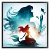 Silhouette-Princess Ariel-11CT Stamped Cross Stitch 40*40cm tapestrymarket