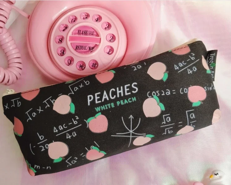 Cute Peach Pencil Case