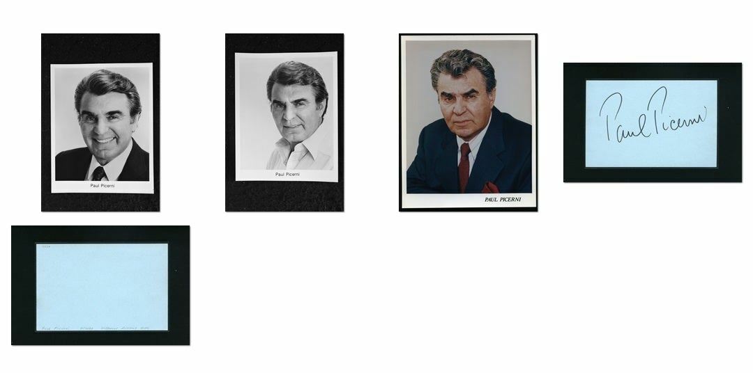 Paul Picerni - Signed Autograph and Headshot Photo Poster painting set - The untouchables