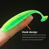 40pcs Soft Fishing Lures Kit with 10pcs Jig Head Hook Artificial Bait Soft Bait