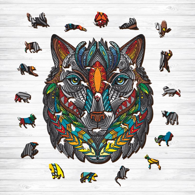 Ericpuzzle™ Ericpuzzle™ Lonely Wolf Wooden  Puzzle