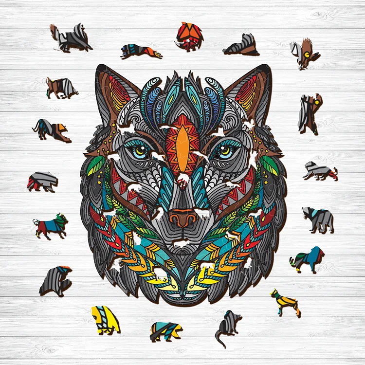 Ericpuzzle™ Ericpuzzle™Lonely Wolf Wooden  Puzzle