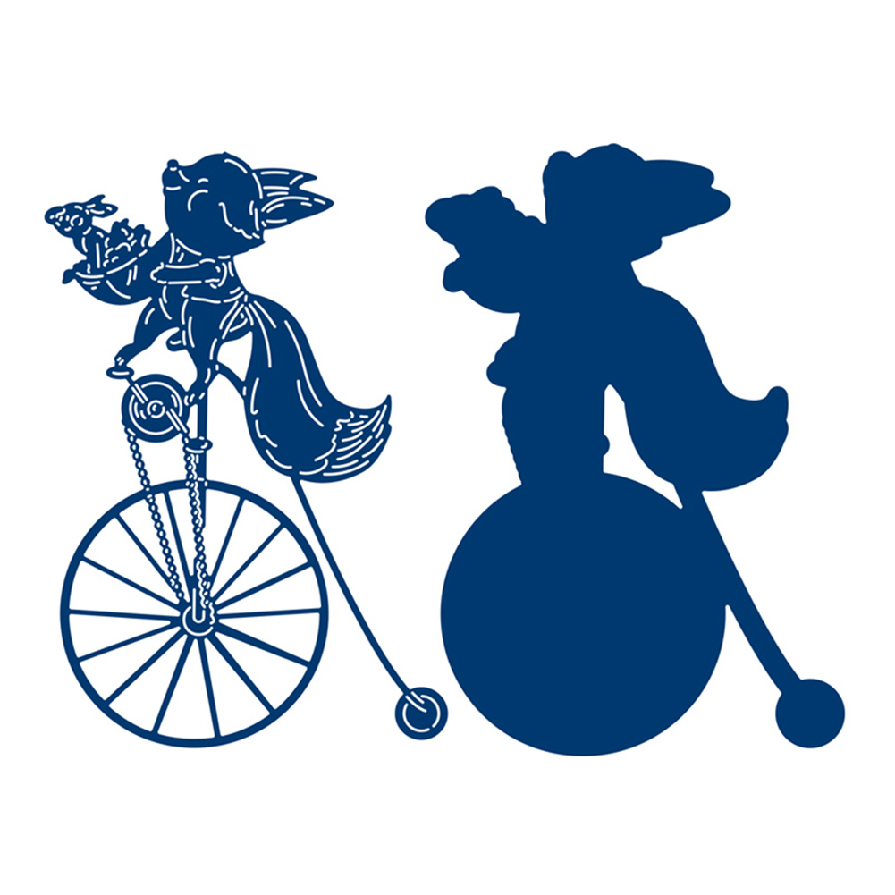 

DIY Cycling Squirrel Animal Pattern Color Paper Stamp Embossing Cutting Die, Zh0001, 501 Original