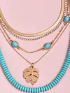 Fashion Personality Leaf Multi-Layer Necklace