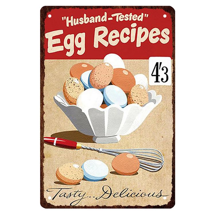 Fresh Chicken Eggs Farmhouse - Vintage Tin Signs/Wooden Signs - 7.9x11.8in & 11.8x15.7in
