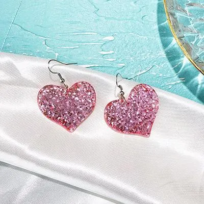 Heart Star Sequins Earings