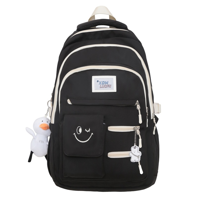 Gamechancemagic Fashion Big Student Backpack New Nylon Girls Laptop Bag Student School Bag Waterproof Travel Women Cute Leisure College Backpack Back to School