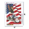 American Flag Motorcycle Eagle | Full Round Diamond Painting Kits