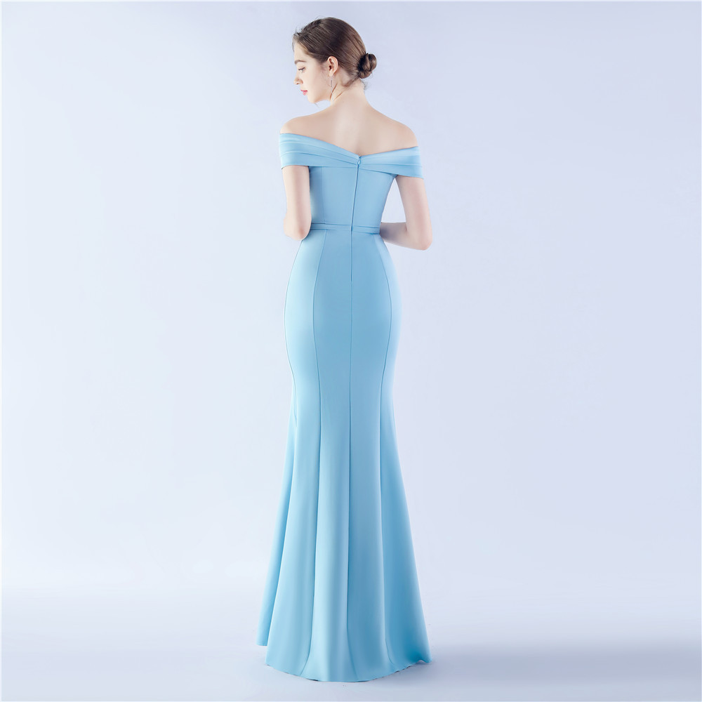 Classic Satin Off Shoulder Long Evening Dress - Elegant & Timeless - Ootddress Classic Satin Off Shoulder Long Evening Dress - Elegant & Timeless - Ootddress
