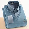 Men's warm fake two sweaters