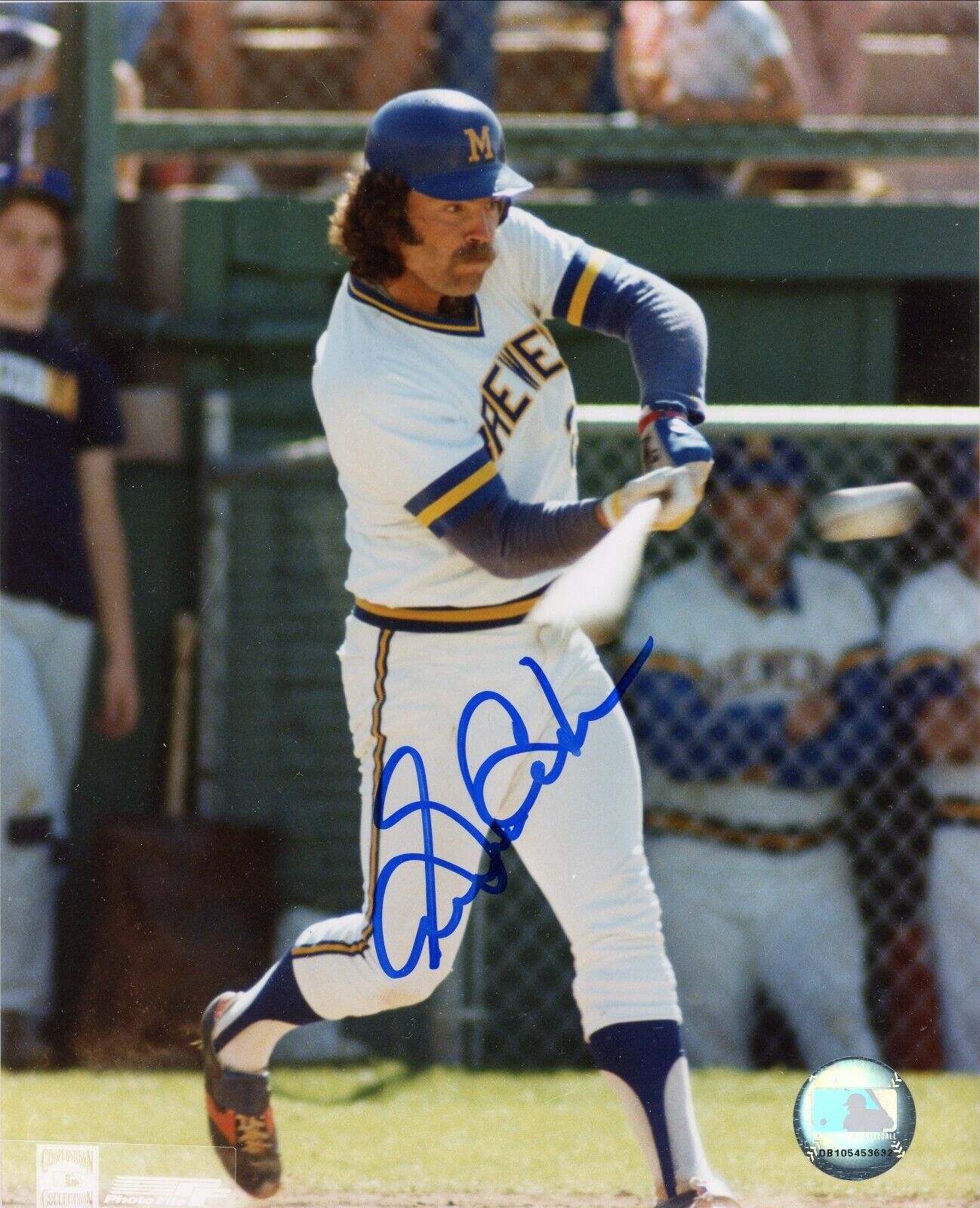 Gorman Thomas Milwaukee Brewers Signed Autographed 8x10 Glossy Photo Poster painting COA